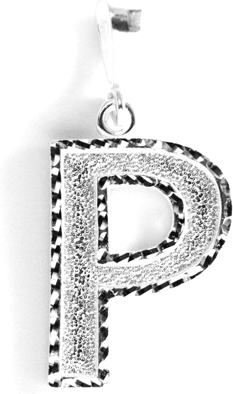 Deidreamers Personalized 1.0 Inch Solid.925 Sterling Silver Initial A-Z Charm - Image 1